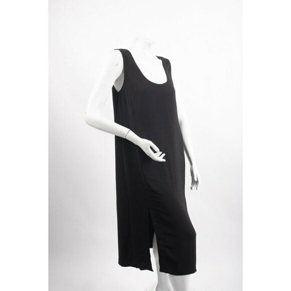 Massimo Dutti Womens Flowing Dress US 6 EU 38 Black Midi Sleeveless 6632/515 NWT - Picture 5 of 6